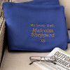 Personalised Blanket Royal Blue Fleece Throw