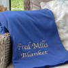 Personalised Blanket Royal Blue Fleece Throw