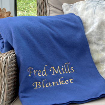 Personalised Blanket Royal Blue Fleece Throw