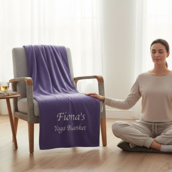 Yoga Blanket Personalised Embroidered Throw
