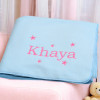 Personalised Girls Blankets Scatter Stars Fleece Throw