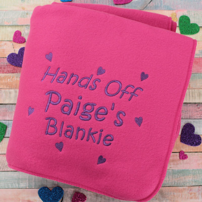 Personalised Blankets Fleece Blanket Throw Scatter Hearts