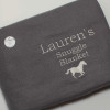 Embroidered Horse Blanket Personalised Horse Fleece Throw