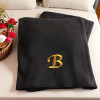 Personalised Throw Blanket Initialled Snuggle Blanket