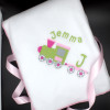Kids Personalised Blanket Steam Train Fleece Baby or Kids Size