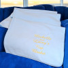 Personalised Blanket Fleece Throw Light Blue
