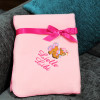 Personalised Childrens Blanket Light Pink Embroidered Fleece Blanket