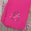 Floral Heart Blanket Personalised Throw Choose Colour