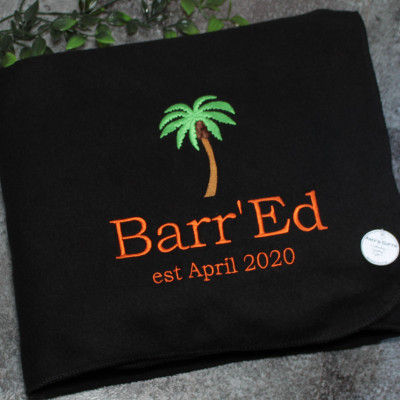 Summerhouse Throw Blankets Palm Tree Personalised Blanket