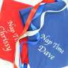 Childrens or Babies Personalised Blankets Pair of Red and Blue Blankets