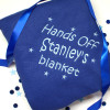 Personalised Boys Blanket Scatter Stars Fleece Throw