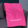 Personalised Blanket Fleece Throw Dark Pink