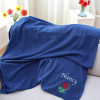 Poppy Embroidered Throw Personalised Fleece Blanket