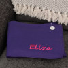 Personalised Childrens Blanket Purple Named Cosy Fleece