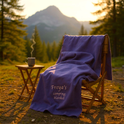 Camping Blanket Personalised Embroidered Throw
