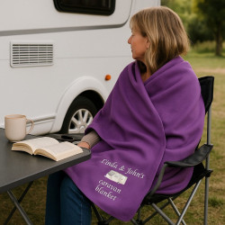 Caravan Blanket Personalised Embroidered Throw