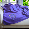 Floral Heart Blanket Personalised Throw Choose Colour