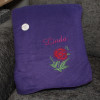 Poppy Embroidered Throw Personalised Fleece Blanket