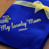 Personalised Blanket Royal Blue Fleece Throw