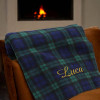 Personalised Throw Blanket Blackwatch Tartan Fleece
