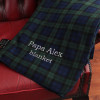 Personalised Throw Blanket Blackwatch Tartan Fleece