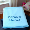 Personalised Blanket Fleece Throw Light Blue