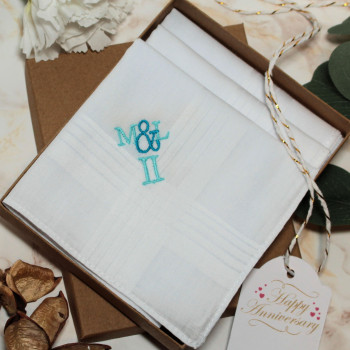 2nd Wedding Anniversary Mens Gift Handkerchiefs