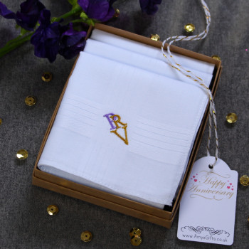 5th Wedding Anniversary Mens Gift Handkerchiefs