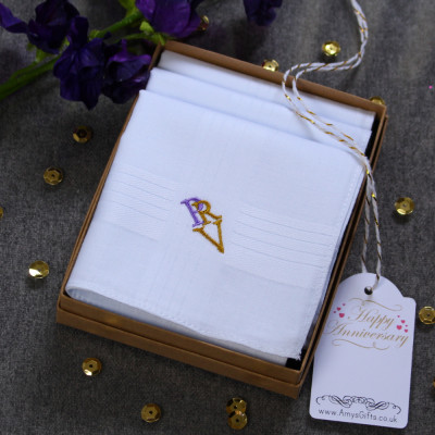 5th Wedding Anniversary Mens Gift Handkerchiefs