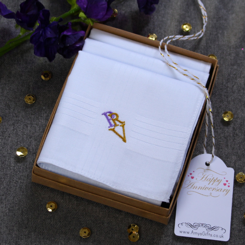 5th Wedding Anniversary Mens Gift Handkerchiefs
