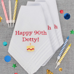 Birthday Handkerchiefs Personalised Birthday Cake Hankies