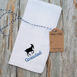 Personalised Handkerchief Animal Silhouette Motif