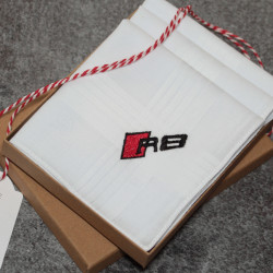 Custom R8 Handkerchiefs Audi Logo Gift Set of 3