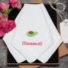 Avocado Gift Handkerchiefs Kids or Ladies Personalised Hankies Set