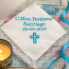 Boys Christening Handkerchief Embroidered Cross Lace Hanky