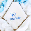 Bride Handkerchief Something Blue Ladies Linen Wedding Hanky