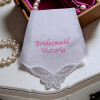 bridesmaid handkerchief butterfly pink