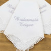 bridesmaid personalised handkerchief