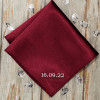 Burgundy Handkerchief Personalised Satin Hanky