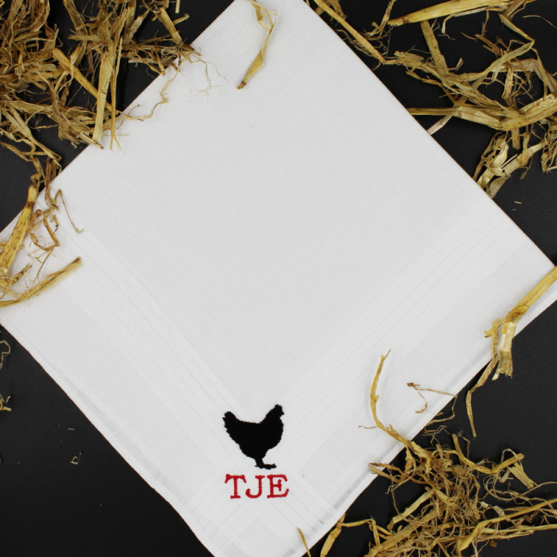 Personalised Handkerchief Chicken or Hen Hanky