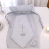 Modern Slimline Cross Handkerchief Personalised First Communion or Christening Hanky