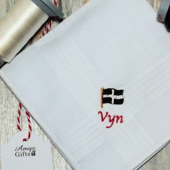 Cornish Flag Handkerchiefs Cornwall Kernow Personalised Hanky
