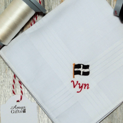Cornish Flag Handkerchief - Personalised Kernow Hanky