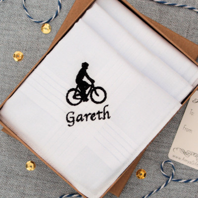 Cycling Handkerchiefs Personalised Hankies Set of 3