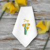 Daffodil Handkerchiefs Gift Set Ladies Embroidered Flowers Hankies