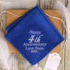 Personalised Satin Handkerchief Hanky Anniversary Gift Choice of Colour
