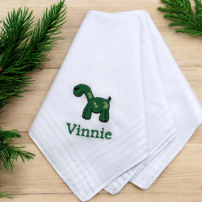 Kids Dinosaur Hankies Personalised Childrens Handkerchiefs Set