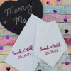 Engagement Gift Hankie Personalised Ladies Lace Handkerchief