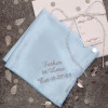 Father In Law Handkerchief Blue Satin Pocket Square