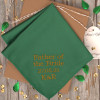 Personalised Green Satin Wedding Handkerchief Gift Boxed Keepsake Hanky